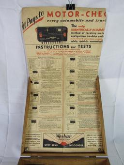 Antique Wesbar "Motor-Check" Diagnostic Machine