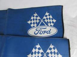 (2) Vintage Ford Fender Covers- FORD, and FORD MUSTANG