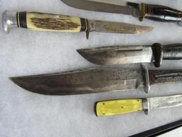 Group of Asst. Fixed Blade Knives- Cattaraugus, Konenkrebs Solingen, Weske+