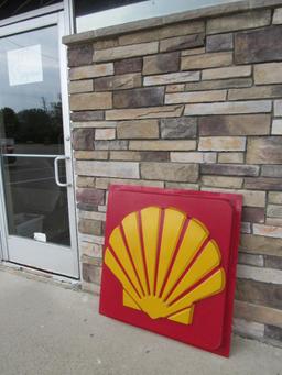 Vintage Shell Gas Station Embossed Plastic Sign Face (1970's/80s) 36 x 36"