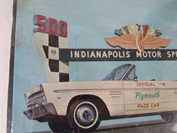 Vintage 1965 Indianapolis 500 Plymouth Pace Car Promotional Tray Puzzle