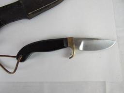 Beautiful Olsen OK (Howard City, MI) 8" Fixed Blade Hunting Knife w/ Sheath