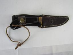 Beautiful Olsen OK (Howard City, MI) 8" Fixed Blade Hunting Knife w/ Sheath