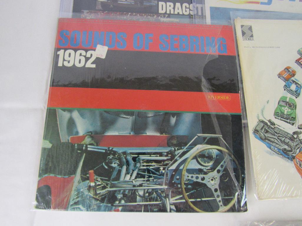 Excellent Lot (9) Vintage LP Vinyl Albums- All Hot Rod/ Automobile Related