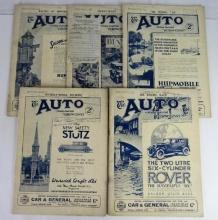 Lot (5) Antique 1927-1928 Auto-Motor Jornal Magazines