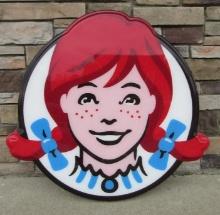 NOS Wendy's Restaurant 3 Ft. Lighted Can Sign