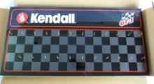 NOS Kendall GT-1 Motor Oil Embossed Metal Service Station Key Check Sign MIB