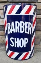 Excellent Antique Concave (Curved) Porcelain Barber Shop Sign