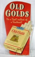 Antique Old Golds Cigarettes Cardboard Easelback Sign 14 x 27"