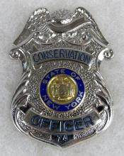 Vintage Obsolete State of New York Conservation Officer Badge