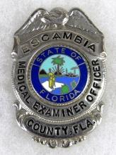 Obsolete Vintage Escambia County Florida Medical Examiner Badge