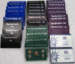 1968 Through 2000 US Mint Proof Sets Complete Run (Lot 31 Sets)