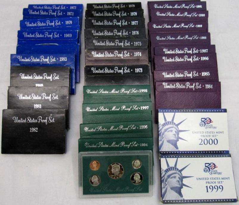 1968 Through 2000 US Mint Proof Sets Complete Run (Lot 31 Sets)