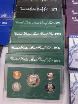 1968 Through 2000 US Mint Proof Sets Complete Run (Lot 31 Sets)