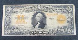1922 $20 Gold Certificate Large Note