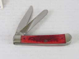 Beautiful 1992 Case XX #DR6254 Large Trapper Redbone Folding Knife MIB