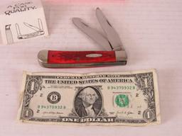 Beautiful 1992 Case XX #DR6254 Large Trapper Redbone Folding Knife MIB