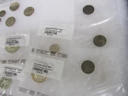 Large Lot Mostly US 90% Silver Coins. Quarters Dimes Halves ++