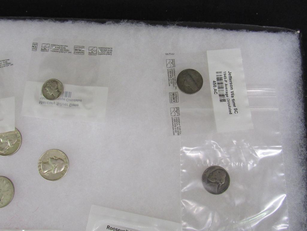 Large Lot Mostly US 90% Silver Coins. Quarters Dimes Halves ++