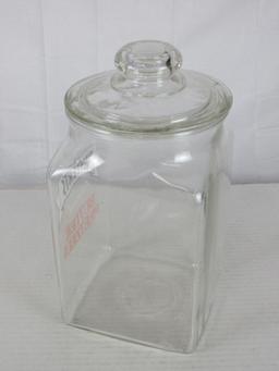 Vintage Seyfert's Butter Pretzels Counter/ Store Jar 13"