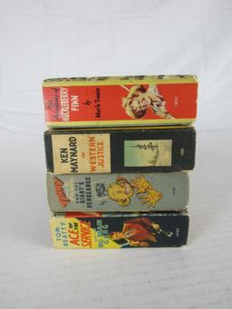 Lot (4) 1930's Big Little Books BLB- Terry and Pirates, Ken Maynard, Huck Finn++