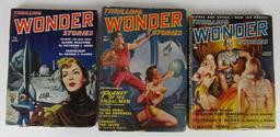 Lot (3) Thrilling Wonder Stories (1940s/50's) Sci-Fi/ GGA Pulps
