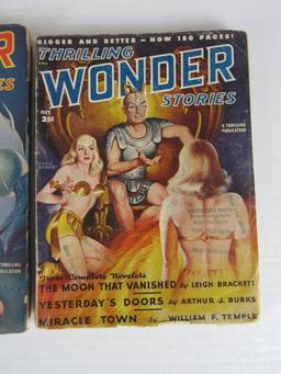 Lot (3) Thrilling Wonder Stories (1940s/50's) Sci-Fi/ GGA Pulps
