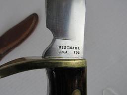 Outstanding Westmark #712 (USA) 9.5" Fixed Blade Hunting Knife w/ Sheath