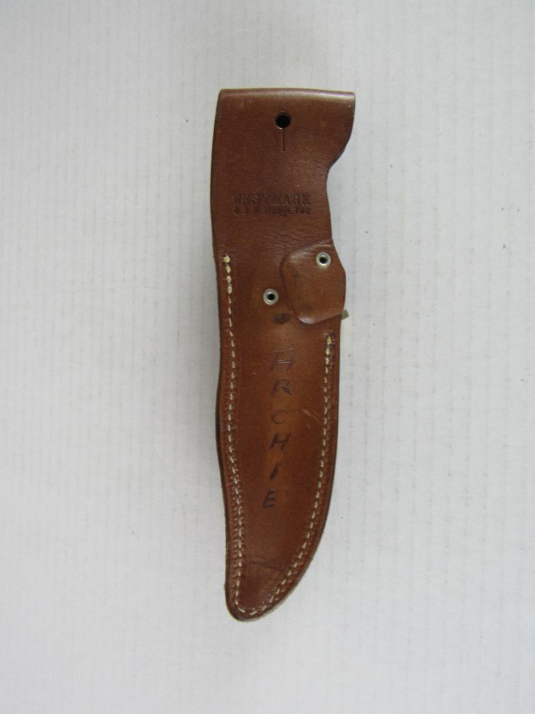 Outstanding Westmark #712 (USA) 9.5" Fixed Blade Hunting Knife w/ Sheath