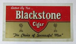 Vintage Blackstone Cigars Tin Sign 10 x 18" (1950's/60's)