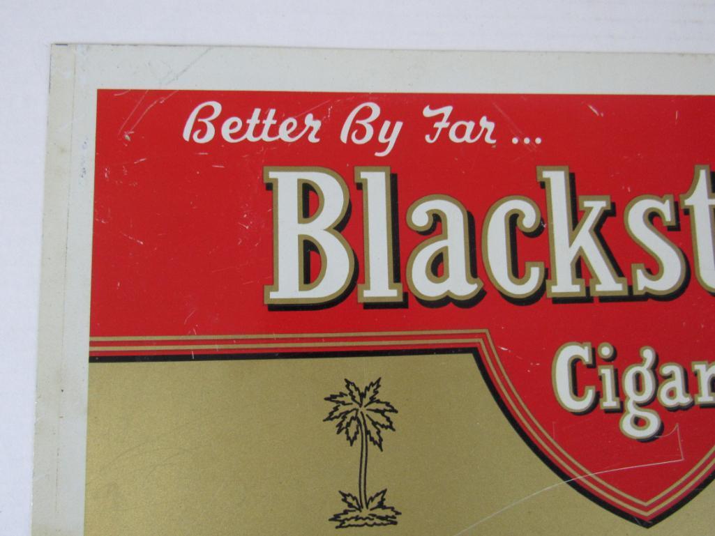 Vintage Blackstone Cigars Tin Sign 10 x 18" (1950's/60's)