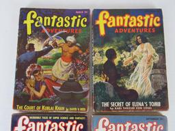 Lot (4) 1940's Fantastic Adventures Golden Age Sci-Fi/ GGA Pulps