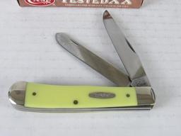 Case XX #3254CV Yellow Delrin Large Trapper Knife MIB