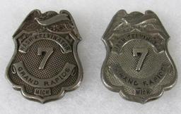 Rare Matching Pair Nash - Kelvinator Automobiles Plant Security Chest & Hat Badge