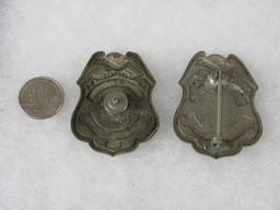 Rare Matching Pair Nash - Kelvinator Automobiles Plant Security Chest & Hat Badge