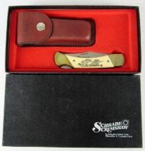 Rare Vintage 1985 Schrade Scrimshaw SC507 Grizzly Bear Lockback Knife MIB