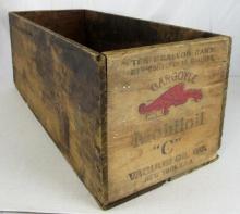 Antique Mobil Mobiloil Gargoyle Wooden Oil Shipping Crate