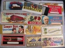 Excellent Group Antique Cigar Box Labels Unused/ NOS