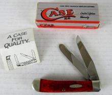 Beautiful 1992 Case XX #DR6254 Large Trapper Redbone Folding Knife MIB