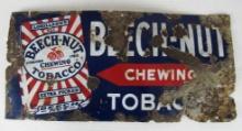 Antique Beechnut Tobacco Porcelain Sign 10.5 x 22"