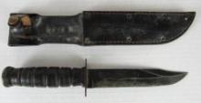 Outstanding Antique Camillus US 12" Fighting Knife w/ Sheath