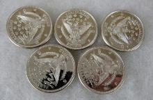 Lot (5) 1984 Parliament Shield 1 oz .999 Pure Silver Rounds