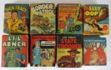 Lot (8) Antique BLB Big Little Books- Lil Abner, Dick Tracy, Buffalo Bill, etc