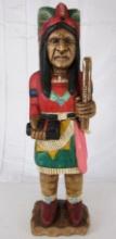 Excellent Carved Wood Cigar Store Indian 20"
