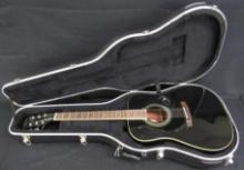 Beautiful Sara Evans Signed Epiphone DR-100 Acoustic 6 String Guitar w/ Case