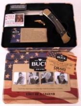 Beautiful Buck #110 Folding Knife & Pin Set in Collector's Tin