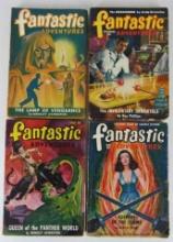 Lot (4) 1940's Fantastic Adventures Golden Age Sci-Fi/ GGA Pulps