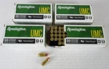 Lot 4 NOS Boxes (200 Rds) Remington UMC 9 mm Luger Ammo
