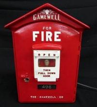 Excellent Gamewell Cast Metal Fire Alarm Call Box w/ Key (Working)