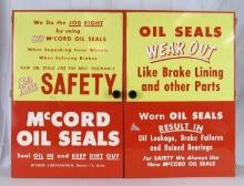 Beautiful Antique McCord Oil Seals (Detroit) Metal Service Station Cabinet